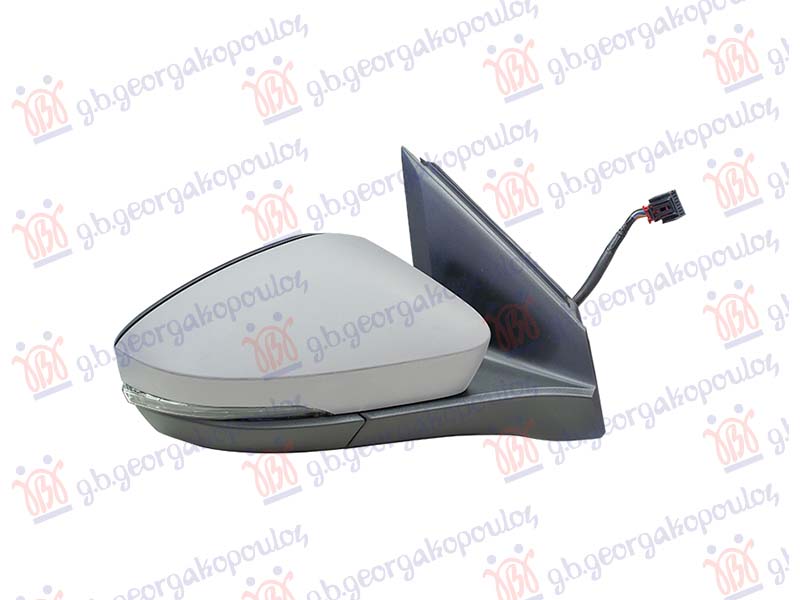 RETROVIZOR ELEKTRICNI SA GREJACEM PM (MIGAVAC) (8 PIN) (KONVEKSNO STAKLO) VW T-CROSS 2019-2023 (C11/D31)