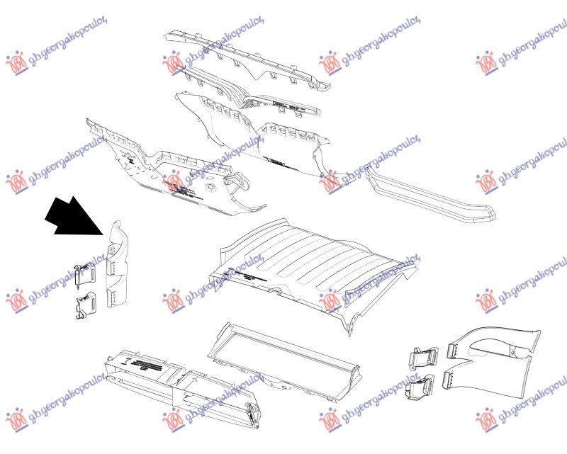 USMERIVAC VAZDUHA UNUTRASNJI PLASTICNI (ZA KOCNICU) -2021 TESLA MODEL X 2016-(5YJX)
