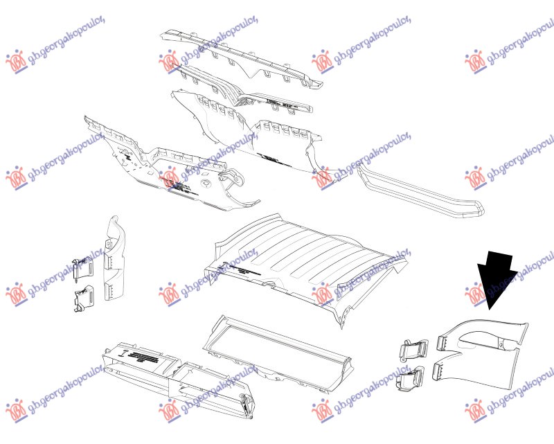 USMERIVAC VAZDUHA UNUTRASNJI PLASTICNI (ZA KOCNICU) -2021 TESLA MODEL X 2016-(5YJX)